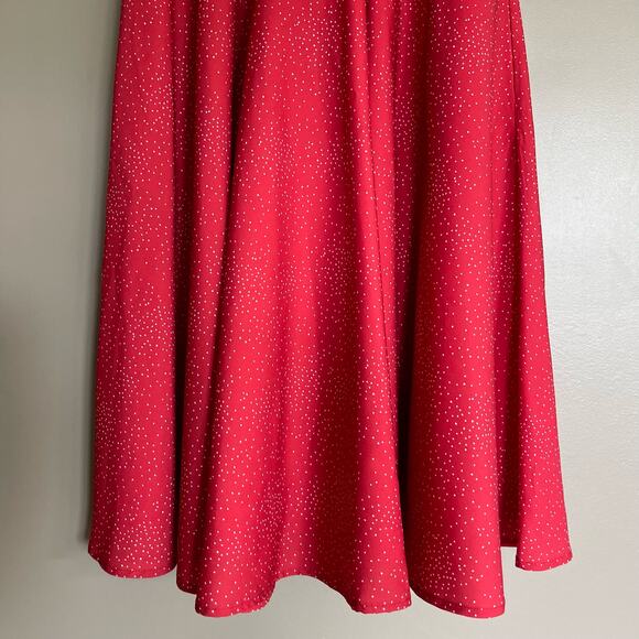 Hutch Reese Dress Red Polka Dot Size Small A-Line Swingy Flowy Cutout Bow‎ Cute - Picture 10 of 16